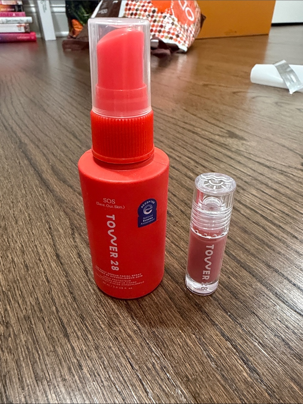 Tower 28 SOS Facial Spray & Lip Gloss Duo — Pistachio